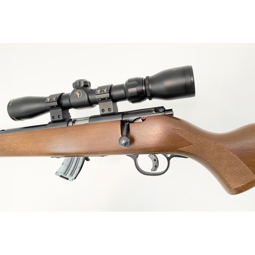 104 - A Savage Arms Mark 2 Bolt Action .22Calibre Rifle. Fitted Tasco world class 2-7 x 32 scope. Left han... 