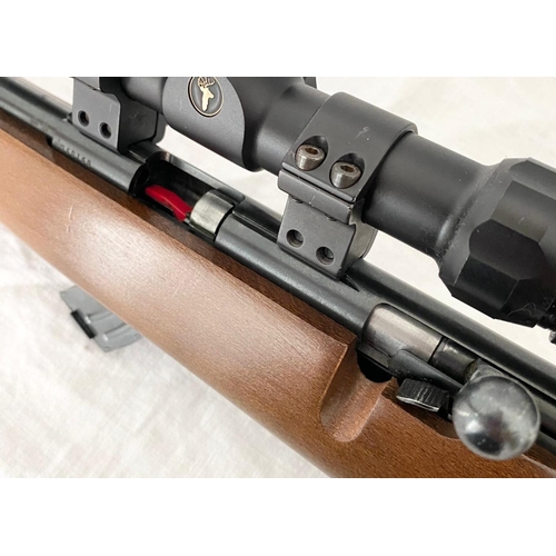 104 - A Savage Arms Mark 2 Bolt Action .22Calibre Rifle. Fitted Tasco world class 2-7 x 32 scope. Left han... 