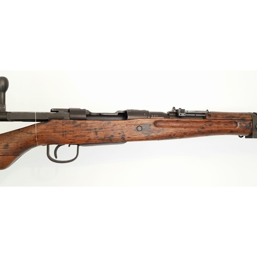 33 - A Japanese Arisaka Model 99 Bolt Action Service Rifle. 7.7 x 58R calibre. Re-proofed 2022.