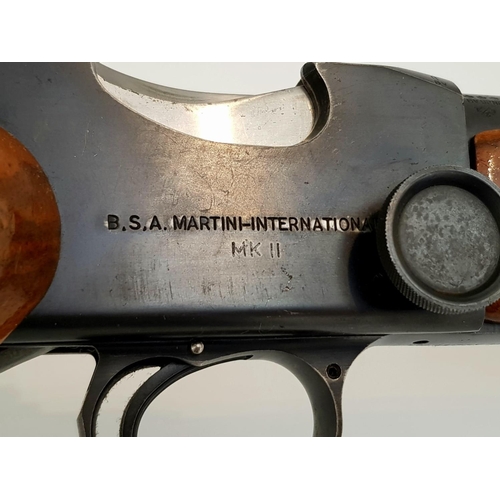 57 - A Deactivated BSA Martini International .22 LR Heavy Barrel Target Rifle. Serial number UE3025X.