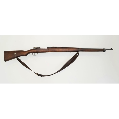 92 - A 1943 Turkish Model 1889 Mauser Bolt Action Service Rifle. Turkish marked. Very good barrel - nice ... 