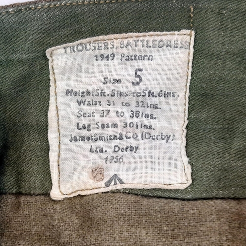 273 - British 1949 pattern Battledress blouse and trousers, with badges of rank for Colonel (EIIR), staff ... 