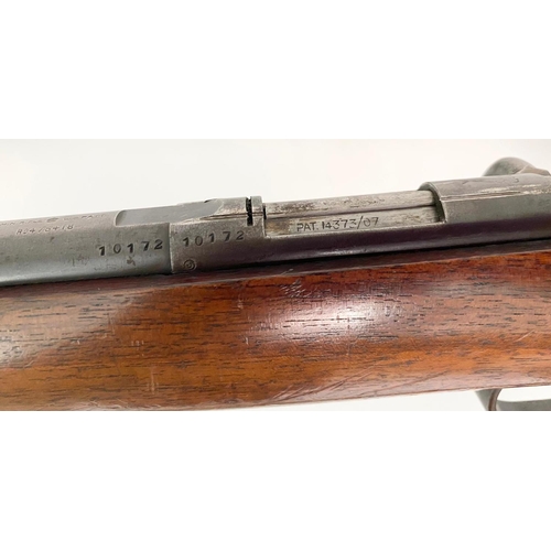 105 - BSA .22lr Bolt Action Training Rifle. Barreled ringed in two places. Serial No. 10172