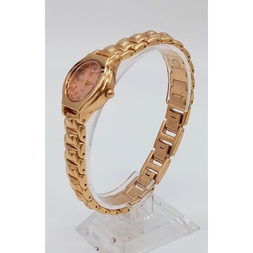 1040 - COPPERFIELD G/P BRACELET WATCH QUARTZ FULLY WORKING. 25mm