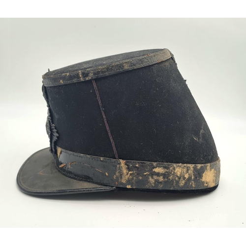 32 - A Rare Antique Original London Rifle Brigade Cap. Serial number on inner. Some slight exterior wear.... 