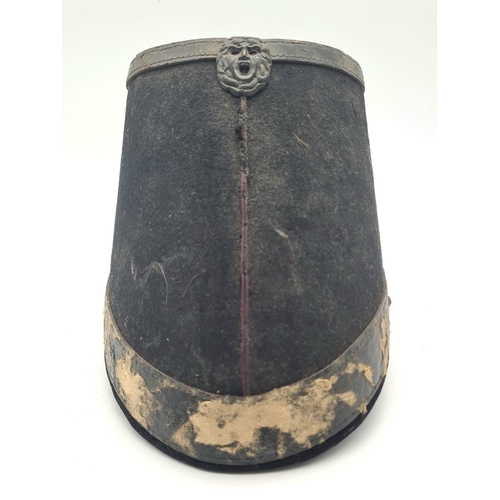 32 - A Rare Antique Original London Rifle Brigade Cap. Serial number on inner. Some slight exterior wear.... 