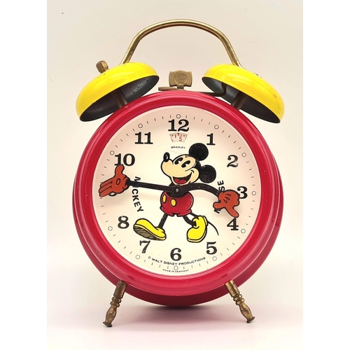 Vintage Mickey Mouse alarm clock WORKS deals