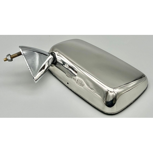 671 - A Genuine MK 2 Ford Escort Passenger Side Chrome Wing Mirror. 1974 - 1980.