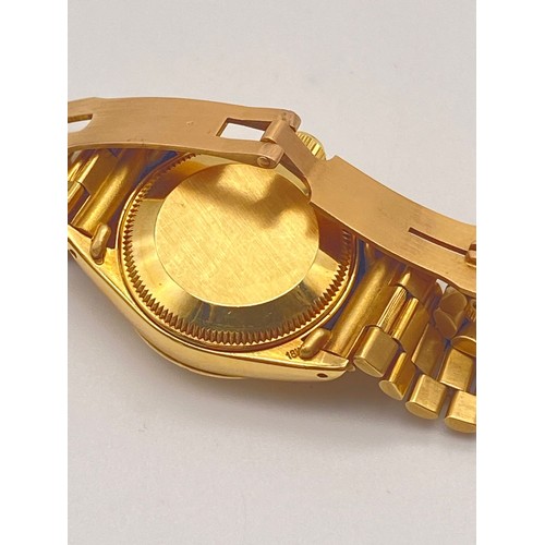 52 - A Rare Rolex Oyster Perpetual 18K Solid Gold Datejust Ladies Watch with Bark-Effect Decorative strap... 