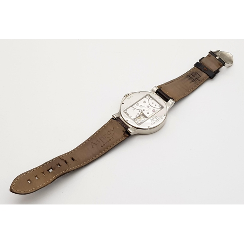 78 - An ASPREY gents watch, limited edition (20/100) with 8 day power storage capability. 41 mm dial, whi... 