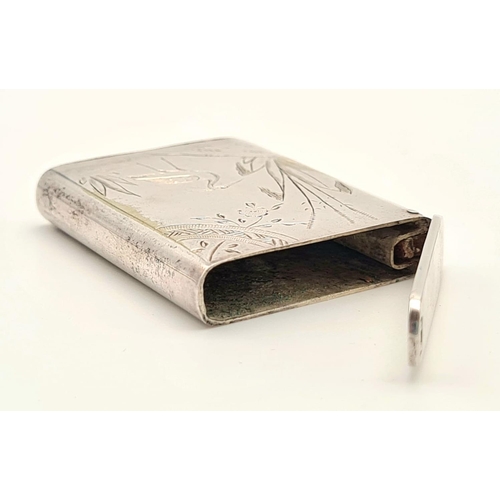 516 - A Silver Vesta case  with a makers mark of Howard James 1878-1890. weighs 16.47g