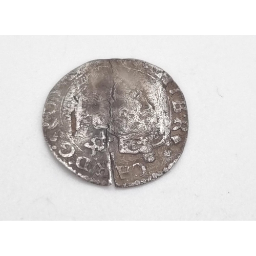 611 - A Charles I  Scottish Silver 20 pence Hammered Coin. 1639-1641. Edinburgh mint. Near fine condition ... 