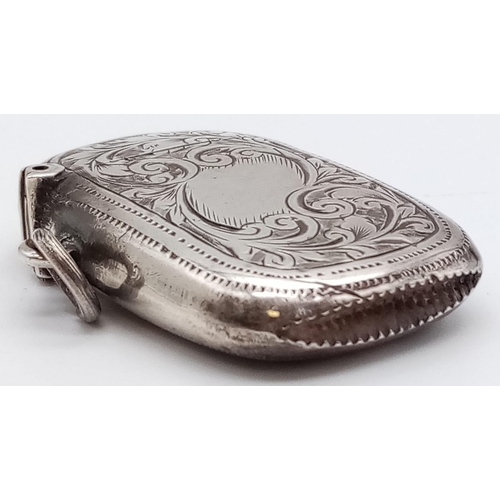 716 - An Antique Silver Vesta Case. Hallmarks for Birmingham.