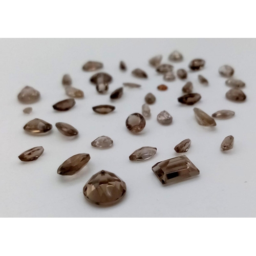 701 - 10.70 Ct Mixed Cut Smoky Quartz Lot, GLI Certified