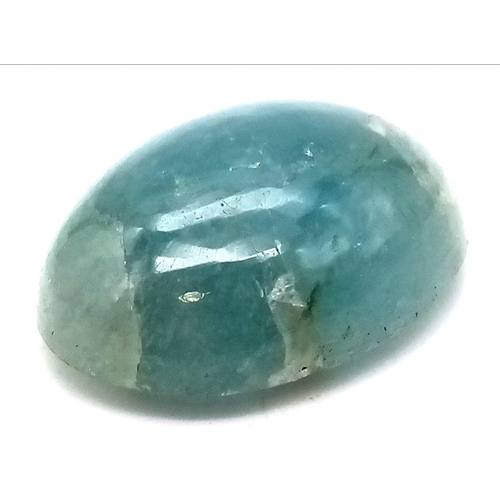 715 - 23.90 Ct Cabochon Aquamarine, Oval Shape, GLI Certified