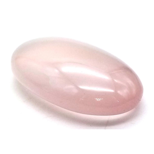 729 - 42.75 Ct Cabochon Rose Quartz, Oval Shape, GLI Certified.