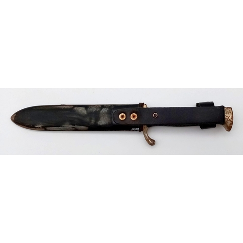 161 - WW2 German RZM Marked Hitler Youth Knife and Scabbard.