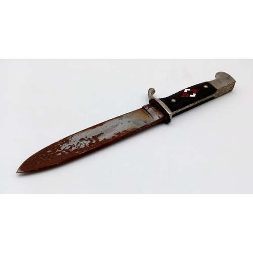 161 - WW2 German RZM Marked Hitler Youth Knife and Scabbard.