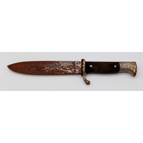 161 - WW2 German RZM Marked Hitler Youth Knife and Scabbard.