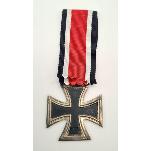 329 - WW2 German Iron Cross 2nd Class. Ring Marked “2” for the maker C.E Juncker Berlin.