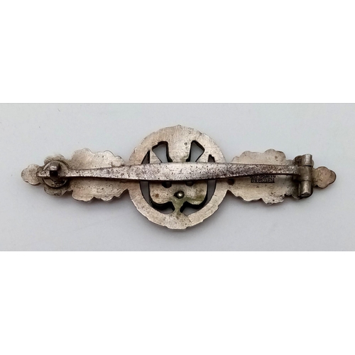 35 - 3rd Reich Cased Luftwaffe Squadron Clasp for Bomber Pilots. Silver Grade Maker: G.H. Osang Dresden.