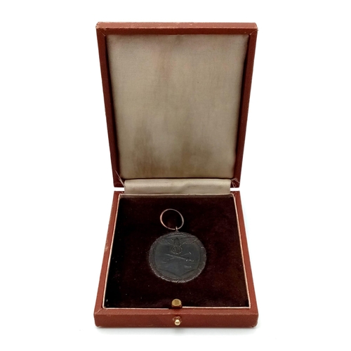 497 - Boxed 3rd Reich West Wall Medal (Deutsches Schutzwall-Ehrenzeichen). Given to those who worked on Ge... 