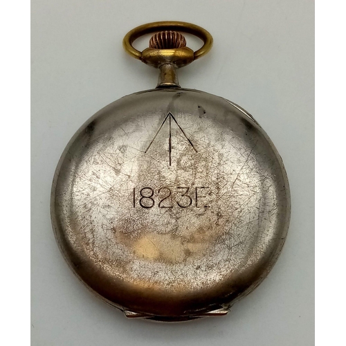 532 - WW1 British Royal Flying Corps Issue Pocket Watch. Works Well.