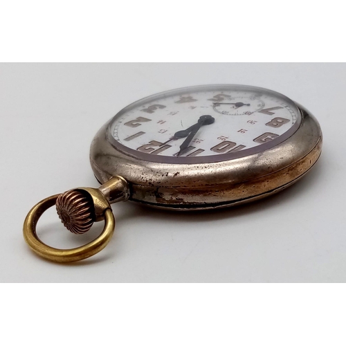 532 - WW1 British Royal Flying Corps Issue Pocket Watch. Works Well.