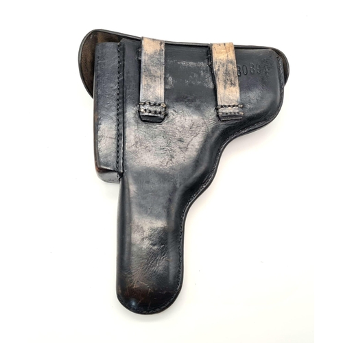 595 - Very good copy. WW2 German Leather Luger Holster. Would look great in any collection. Hard to tell
f... 