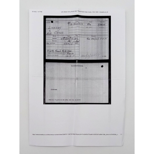 7 - WW1 Military Medal & 1914-15 Trios awarded to: S-11142 Pte J.Lindsay Royal Highlanders (Black
Watch)... 
