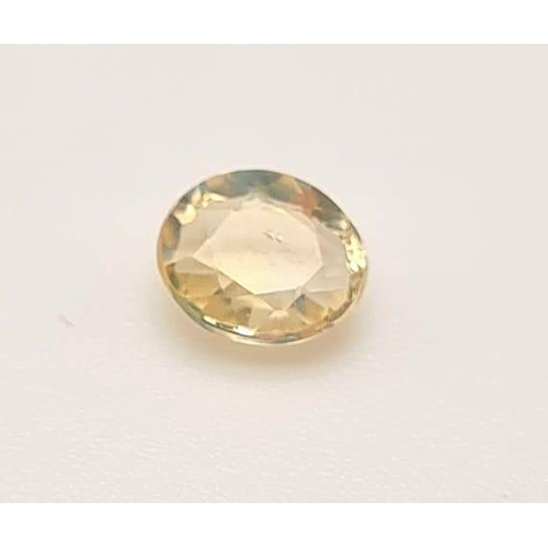 785 - 0.54 Ct Mixed Cut Yellow Sapphire, Oval Shape, IGL&I Certified