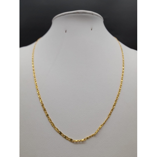 101 - A 22K Yellow Gold Link Necklace. 44cm. 5.2g. Ref - 1022.