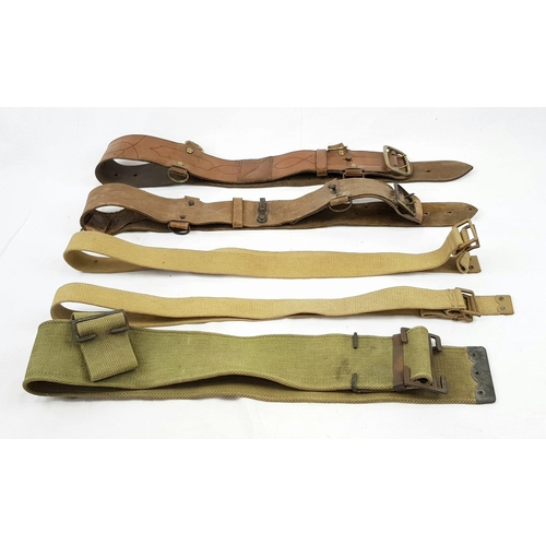 282 - Five Original British WW2 Soldiers Belts/Straps.