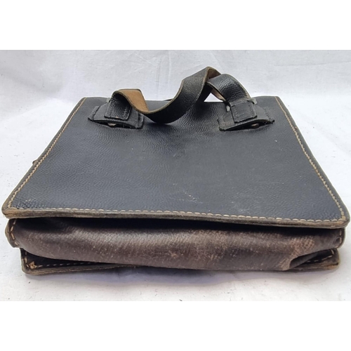 426 - WW2 German Leather Map Case. Marked with an Eagle Stamp.