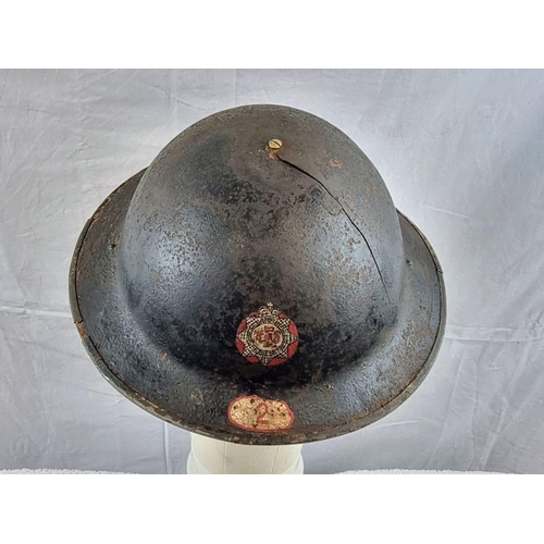 511 - WW2 British N.F.S. Helmet National Fire Service Region 2 for Middlesbrough. Unusual Hand Painted
Dec... 