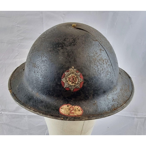 511 - WW2 British N.F.S. Helmet National Fire Service Region 2 for Middlesbrough. Unusual Hand Painted
Dec... 