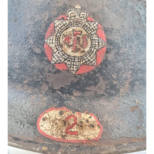 511 - WW2 British N.F.S. Helmet National Fire Service Region 2 for Middlesbrough. Unusual Hand Painted
Dec... 