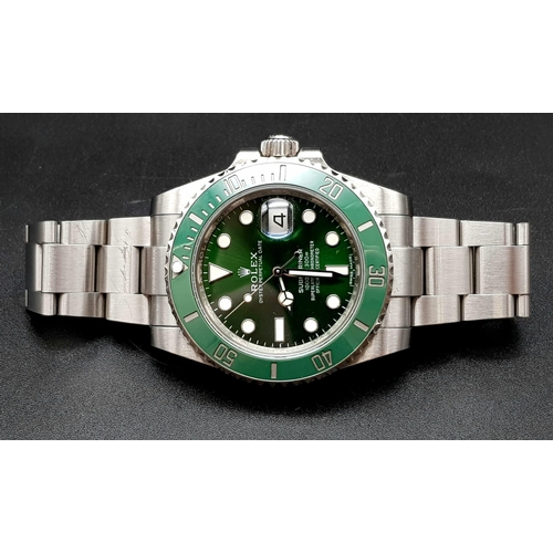 80 - Rolex Oyster Perpetual Submariner. Model 116610LV. Otherwise known as the ceramic hulk! Serial numbe... 