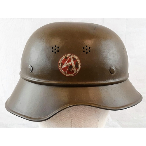 126 - 3rd Reich S.A Luftshutz Helmet Dated 1940.