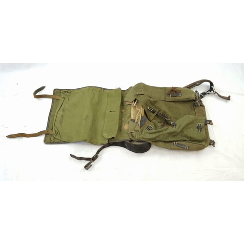 308 - WW2 German Army Issue Tournister Back Pack Dated 1943. Used by the German Army and favoured by
the H... 