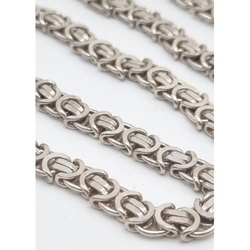 498 - A sterling silver chain necklace. length: 50 cm, weight: 51.96 g.