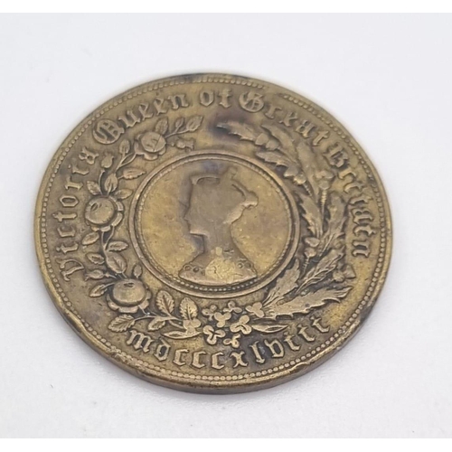 654 - A Queen Victoria 1848 Model Crown Coin. London mint. Near fine condition but please see photos.