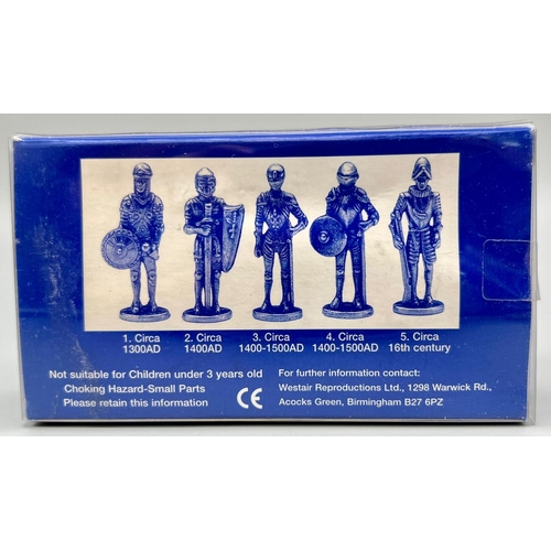 724 - Two Westair Sets of Roman Military and Knights in Armour Metal Figurines. As new, in boxes.