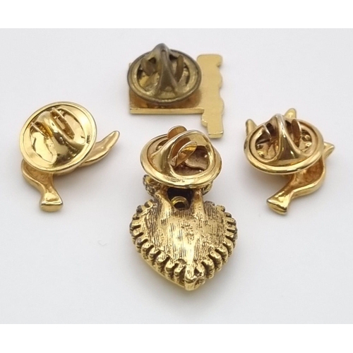 780 - SELECTION OF 4 GOLD TONE PINS