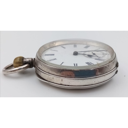 359 - Antique 925 Solid Silver pocket watch by S and F