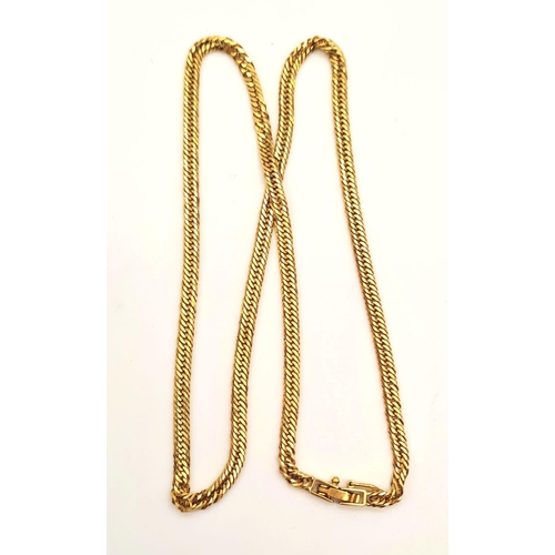 284 - An 18K Yellow Gold Foxtail -Link Chain and Bracelet.
23 and 40cm. 16.5g total weight. Ref - 3644.