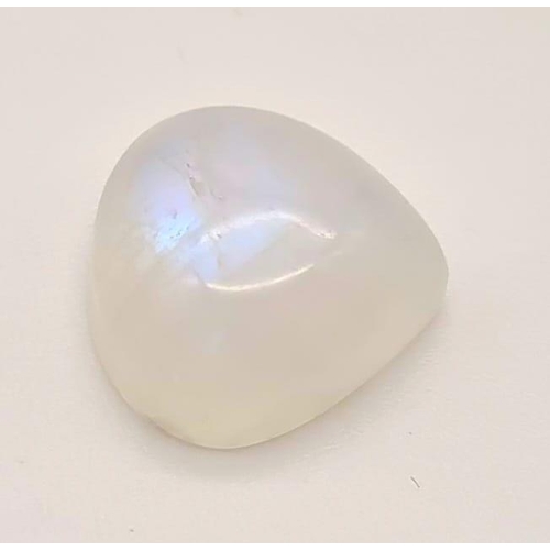 624 - A pear cabochon white opal (6.10 carats) with GLA certificate. Dimensions: 12.17 x 12.17 x 5.62 mm. ... 