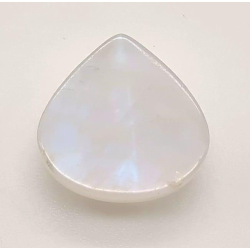 624 - A pear cabochon white opal (6.10 carats) with GLA certificate. Dimensions: 12.17 x 12.17 x 5.62 mm. ... 