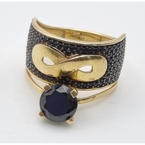 31 - Three 14K Yellow Gold Stone Set Rings. Size O, U and V.
24g total weight. Ref - 883.