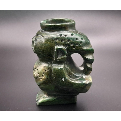 690 - An Early Jade Hand-Carved Figurine. 4cm tall.